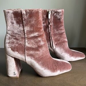 Sam Edelman Daria Block Heel Bootie Pink 8.5